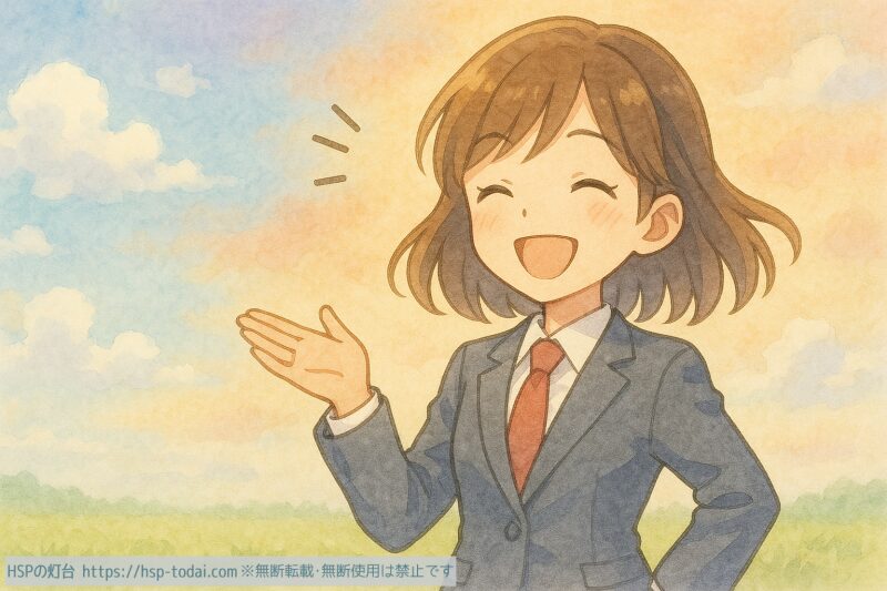 明るく失敗を打ち明ける女の子のイラスト