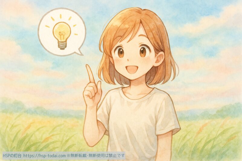 気付きを得たHSPの女の子のイラスト
