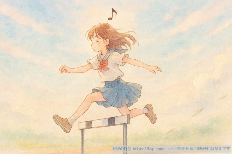 自分への期待を下げるHSPの女の子のイメージ