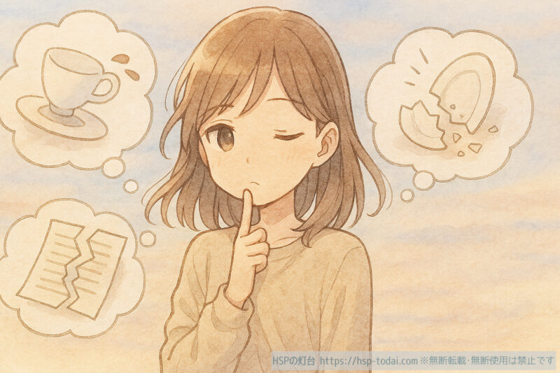 失敗のリスクを見積もるHSPの女の子のイラスト