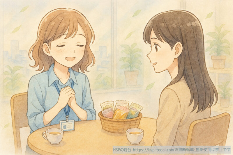 不安な気持ちを吐露するHSPの女の子のイラスト
