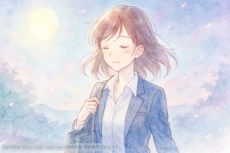 飲み会後家に帰る女性社員のイラスト