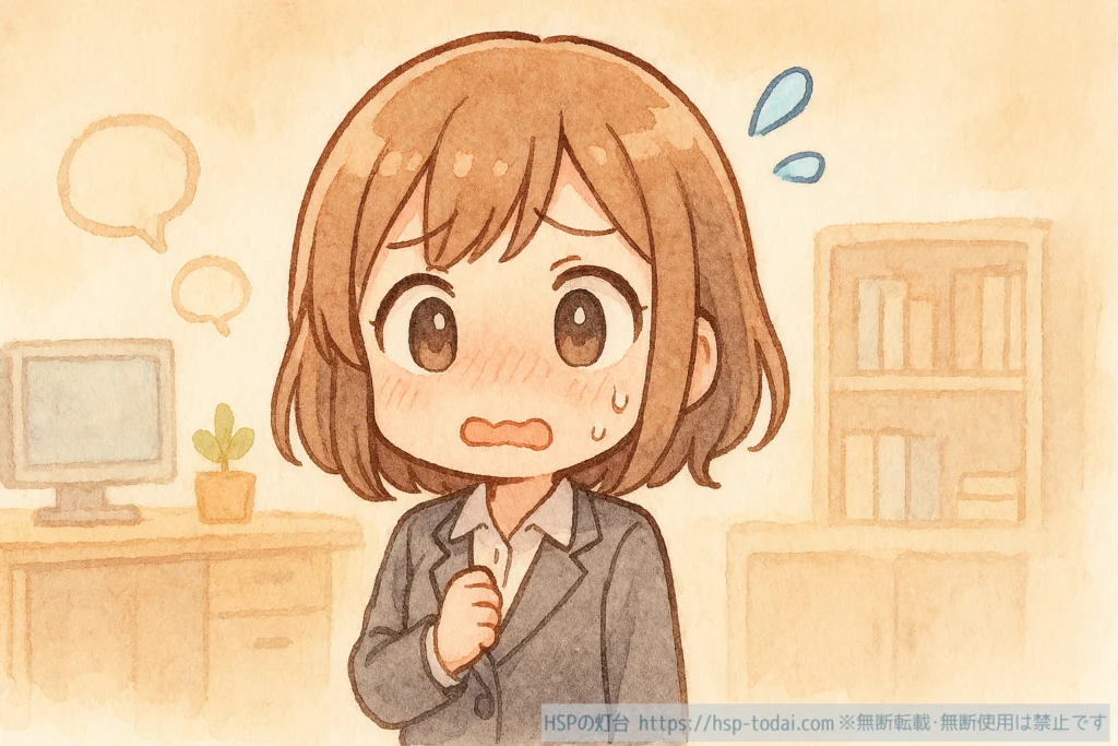 自信がなさそうな会社員の女の子のイラスト