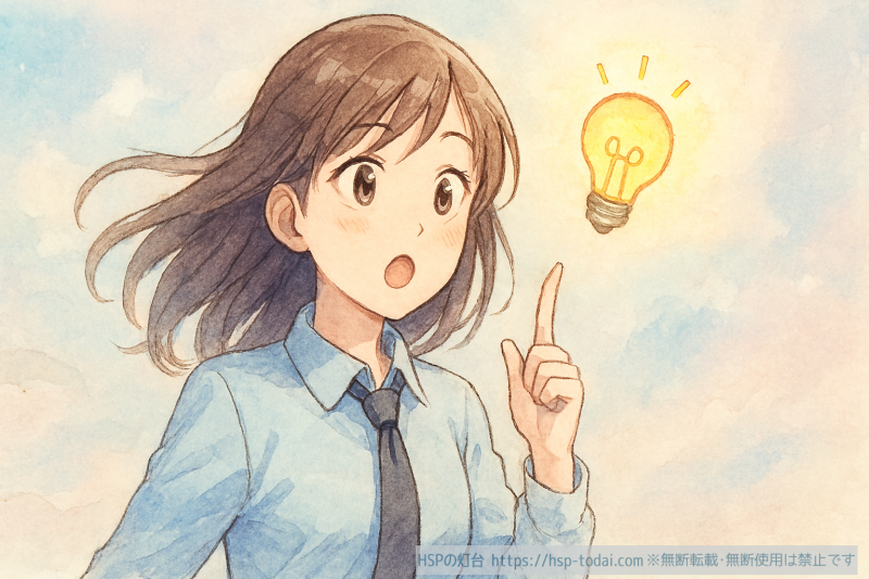 なにかに気づく女の子のイラスト