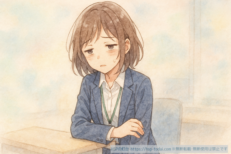 仕事がしんどい女性社員のイラスト